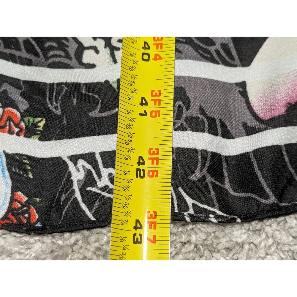 Ed Hardy Scarf Black Tattoo Print Skull Heart Love Kills Slowly Y2K Art